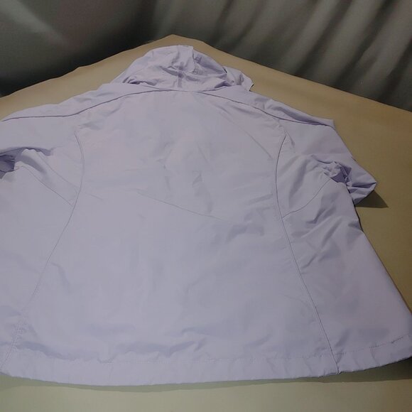 LL Bean Jacket Coat Size XL Lavender Plum Purple Nylon Hooded Windbreaker Shell - Picture 8 of 12